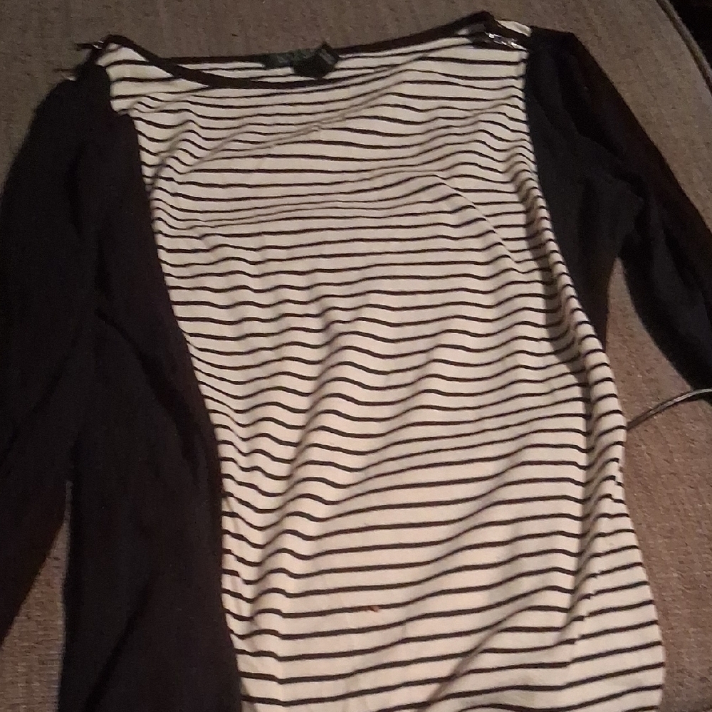 Lauren Ralph Lauren Striped Colorblock Long Sleeve Top XL - Picture 3 of 8